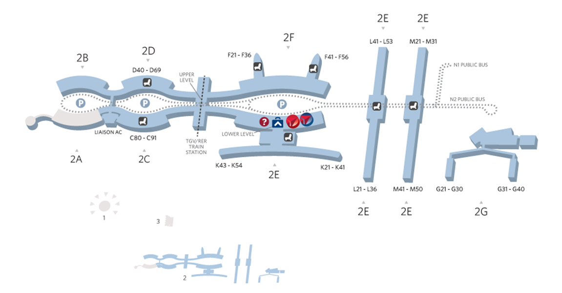 Cdg Terminal 2f Map